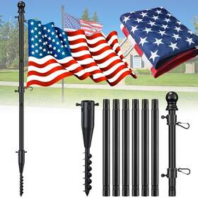 B0cmh9blnj Jaotrel Flag Poles For 3x5 Flags Outdoor - 9 Ft Tangle Free Stainless Steel B0cmh9blnj Jaotrel Flag Poles For 3x5 Flags Outdoor - 9 Ft Tangle Free Stainless Steel