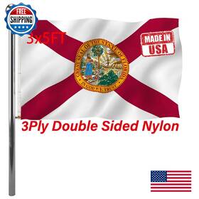 B0dzc5myyy Jayus Double Sided Florida Fl State Flags 3x5 Ft Outdoor - 320d Heavy Duty Nylon