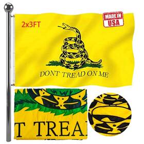 B0dzd6h89l Jayus Double Sided Embroidered Gadsden Snake Flag 2x3 Ft Outdoor - 340d Heavy Du