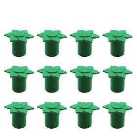 56651-gbpfpc-12 Jcbiz 12pcs Green Plastic Mushroom Rebar Safety Caps Garden Cane