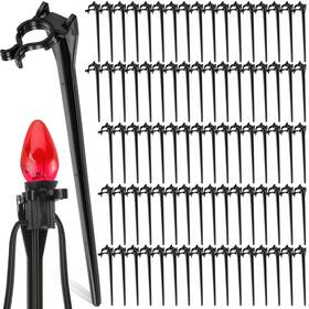Stakes-85 Jetec 60 Pieces Christmas Light Stakes Universal Yard Lawn Holiday 7.5 Black