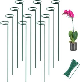 Joyhalo 708111218818 12 Pack Plant Stakes 16 Inch Support Green Joyhalo 708111218818 12 Pack Plant Stakes 16 Inch Support Green