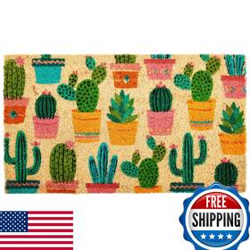 B099f5xm17 Juvale Natural Coco Coir Door Mat Outdoor Welcome Front Cactus Dirt-cli B099f5xm17 Juvale Natural Coco Coir Door Mat Outdoor Welcome Front Cactus Dirt-cli