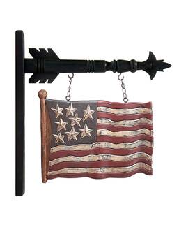 B007n56vd0 K&k Interiors Carved Flag Arrow Replacement Red White And Blue Outdoor Patriotic Decor
