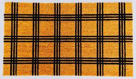 Kaf Home 844260065450 - 17 Inch X 30 Coir Doormat Triple Stripe Grid