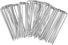 Ka-gp04 Kakulo 50 Pack 6 Inch Landscape Staples U-shaped Galvanized Pins Pcs Silver