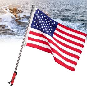 B0dp94y869 Kemimoto Boat Flag Pole Mount 4ft Aluminum Holder With Bungee Retainer B0dp94y869 Kemimoto Boat Flag Pole Mount 4ft Aluminum Holder With Bungee Retainer