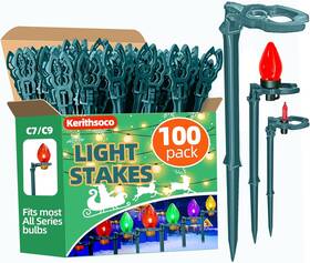 Kerithsoco 765574073132 10 Inch Christmas Light Stakes Lawn Garden Replacement Yard Greener