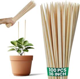 Kesem Plantstakes 16inch 50pc 100pcs 16 Inch Bamboo Plant Stakes Long Skewers 100pc - Yellow Kesem Plantstakes 16inch 50pc 100pcs 16 Inch Bamboo Plant Stakes Long Skewers 100pc - Yellow