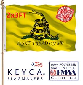 B0d3th1yzm Keyca Donftt Tread On Me 2x3 Ft Flag - Usa Made Heavy Duty Vibrant Double-side