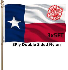 B0dp47ryry Keyca Texas State Flag 3x5 Ft Outdoor Heavy Duty Double Sided Nylon Vivid Color