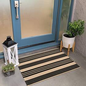 B0cq1spccn Kimode 24 Inch X35 Striped Farmhouse Porch Front Door Mat Outdoor Washable Rug