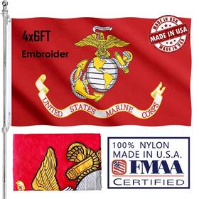 B0dp6jcvmc Kuokip Us Marine Corps Flag 4x6 Double Sided Embroidered Outdoor Nylon Made In Usa B0dp6jcvmc Kuokip Us Marine Corps Flag 4x6 Double Sided Embroidered Outdoor Nylon Made In Usa