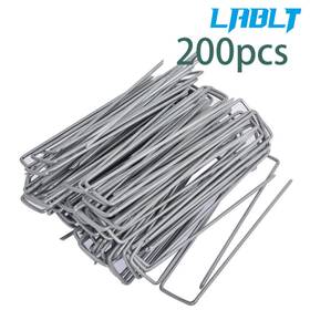 Om129834oc Lablt 200 Pack 6 Inch Landscape Staples Garden Stakes Galvanized Sod