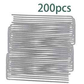 Qs230816qr Lablt 6 Inch 200 Pack Landscape Staples Garden Stakes Galvanized Sod