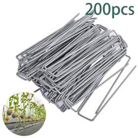 Law86556 Labwork 6 Inch 11 Gauge Landscape Staples Garden Stakes Galvanized Sod 200 Pack