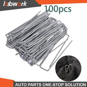 Tl14425q Labwork 100pcs 6 Inch Landscape Staples Garden Stakes Galvanized Sod 11gauge