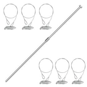 Zr151-1 Larnorje 6 Pack Ground Earth Anchors With Drive Steel Stool - 30inch 6pcs Rod Zr151-1 Larnorje 6 Pack Ground Earth Anchors With Drive Steel Stool - 30inch 6pcs Rod