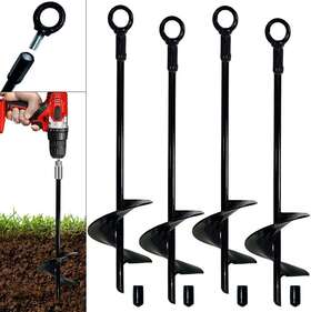 Lauyebohol0013 Lauyeboho Ground Anchor 18 Inch Spiral Blade Earth 4 Pack Kit Heavy Duty Metal Anch Lauyebohol0013 Lauyeboho Ground Anchor 18 Inch Spiral Blade Earth 4 Pack Kit Heavy Duty Metal Anch