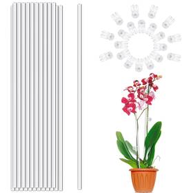 Bt116-ykl18 Lecamebor Plant Stakes Sticks 20pcs Acrylic Clear Support 18 Inches