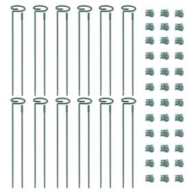 B0fdwz2v97 Linghui 4.5mm Adjustable Plant Stakes 12/24 Inch Indoor/outdoor 36 Pcs With Clips