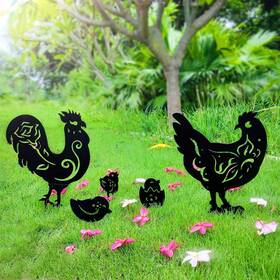 Linsbo 466590911219 Chicken Metal Yard Art Animals Stakes 5pcs Outdoor Large Black Chickens Famil Linsbo 466590911219 Chicken Metal Yard Art Animals Stakes 5pcs Outdoor Large Black Chickens Famil