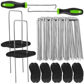 If-lounsweer-1216 Lounsweer 602 Pcs Landscape Staples Set 300pcs 6 Inch Anti Rust Garden Stakes U Shaped