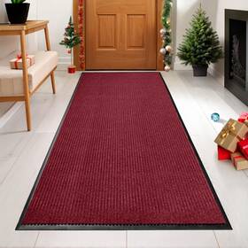 B08c2mljrr Luxurux Striped Red Door Mat - Heavy Duty Indoor/outdoor Easy Clean Waterproo