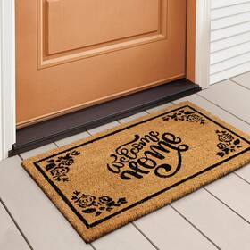 B08jqqnzzn Luxurux Welcome Mat Outdoor Coco Coir Doormat Heavy-duty Pvc Backing - 17x30 Inch
