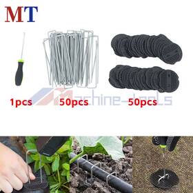 Mt5307243 Machine-tools 50 Pcs Stainless Garden Stakes Landscape Staples With Gasket Washer Caps 6 Inch Mt5307243 Machine-tools 50 Pcs Stainless Garden Stakes Landscape Staples With Gasket Washer Caps 6 Inch