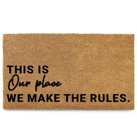 B0crsnbv1k Mainevent We Make The Rules Door Mat 30x17 Coir Doormat Outdoor Decor Covered Patio