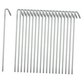 Mix N More Inc. 815518020033 Ram-pro 20-piece Tent Garden Stakes Heavy Duty Galvanized Steel Pegs Rust