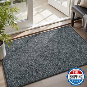 B0fncv3bqc Montvoo Indoor Doormat 24x36 Dark Grey Absorbent Non-slip Entrance Mat