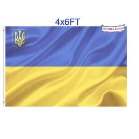 B0cmn83cww Mosprovie Ukraine Flag 4x6 Ft Double Sided Outdoor Heavy Duty 3-ply Ukrainian National Fla