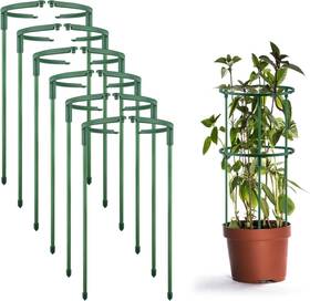 Mt-hzj-0424 Motroce 12 Pcs Plant Support Stakes Stackable 3 Tier Garden Flower Green 12p Mt-hzj-0424 Motroce 12 Pcs Plant Support Stakes Stackable 3 Tier Garden Flower Green 12p