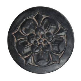 Pc5590ac-s3 Mpg 18 Inch Round Aged Charcoal Cast Stone Large Floral Step Or Wall Plaque