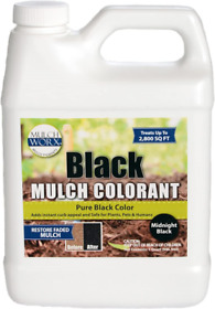 Mulch Worx Black Color Concentrate 2800 Sq. Ft. Pure Midnight Mulch Worx Black Color Concentrate 2800 Sq. Ft. Pure Midnight