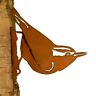 N-a Elegant Garden Design Nuthatch Steel Silhouette With Rusty 0857879004383