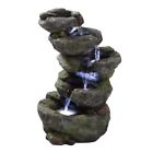 N-a Gift Polyresin Multi Level Rock Fountain With Led 0738362050530