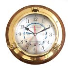 N-a International Brass Porthole Tide And Time Clock On 0797140509202