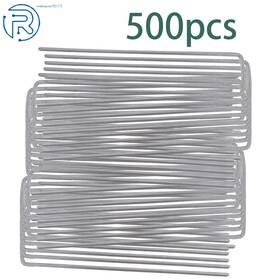 302967 Netuera 500 Pack 6 Inch 11 Gauge Garden Stakes Galvanized Landscape Sod Staples U-pin
