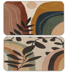B0bd8z21v6 Nogrit Bohemian Doormat Set Of 2 30x17 Inch Non-slip Indoor/outdoor Handmade