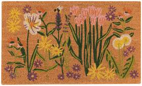 B0cqppbky6 Now Designs Bees And Blooms Doormat Natural Coconut Fiber Vinyl Backed 18 Inch