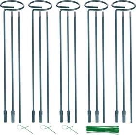 Numyew 635403251775 5 Pack Diy Plant Support Stakes Three Sizes 12 Or 24 36 Inch Green