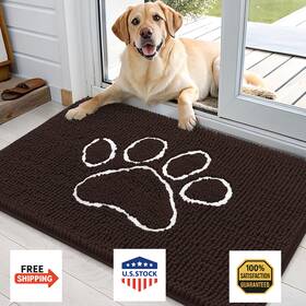 B0dsh786w8 Olanly Dog Door Mat For Muddy Paws 36x24 Paw Print Absorbs Moisture