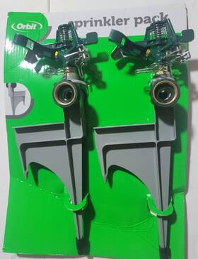56355-03 Orbit Metal Impact Sprinkler On Step Spike 2-pack - New 56355-03 Orbit Metal Impact Sprinkler On Step Spike 2-pack - New