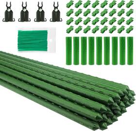 Gs-00 Orgrimmar 26 Pcs 57 Inch Garden Support Stakes Plastic Coated 60 Green Gs-00 Orgrimmar 26 Pcs 57 Inch Garden Support Stakes Plastic Coated 60 Green