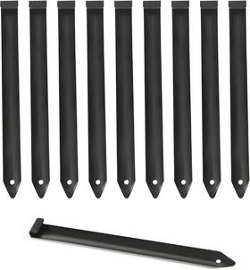 Orvpmvp 797241924492 20pcs Metal Landscape Edging Stakes 8.5in Garden Black