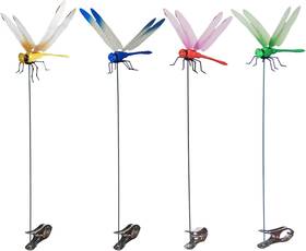 Ospesnoit 719986128379 4 Pack Dragonfly Clip Garden Decor Hat 4pcs Color