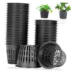 Panxxsen 734602692331 50 Pack 3 Inch Net Pots Cups For Hydroponics Slotted Mesh